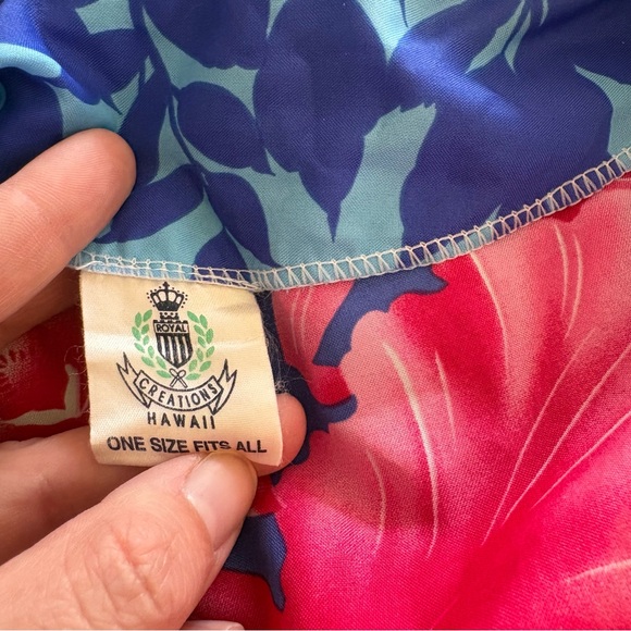 Vintage Royal Creations Hawaii One Size OS Kaftan Caftan Muumuu Dress Floral - Picture 9 of 11
